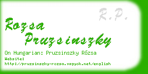 rozsa pruzsinszky business card